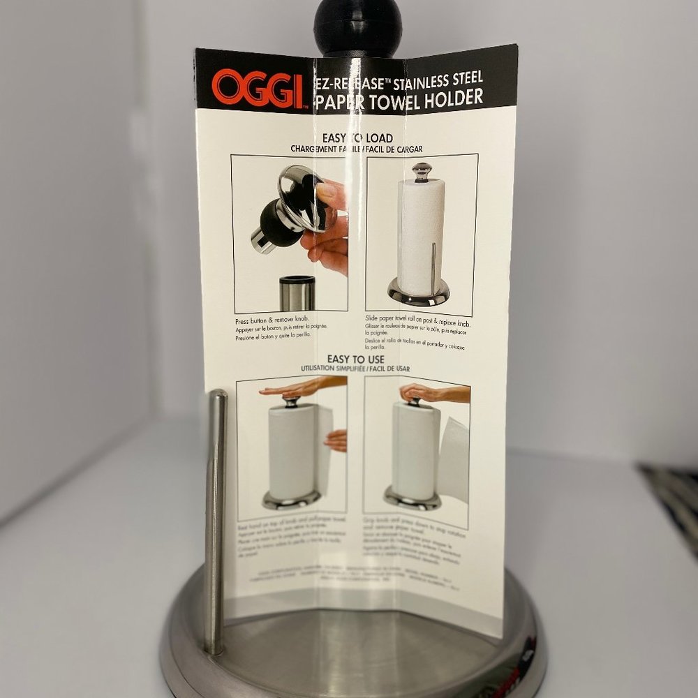 Oggi 7017 Stainless Steel EZ Release Paper Towel H